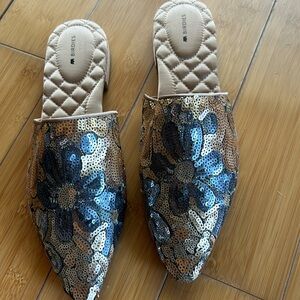 Birdies The Dove sequined mules
